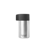 Back of canister on white background