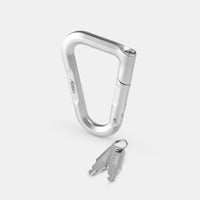 Metal BetaLock and 2 keys on light gray background