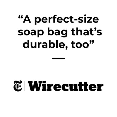 "A perfect-size soap bag that's durable, too" -NYT Wirecutter logo